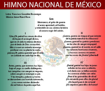 himno nacional mexicano letra